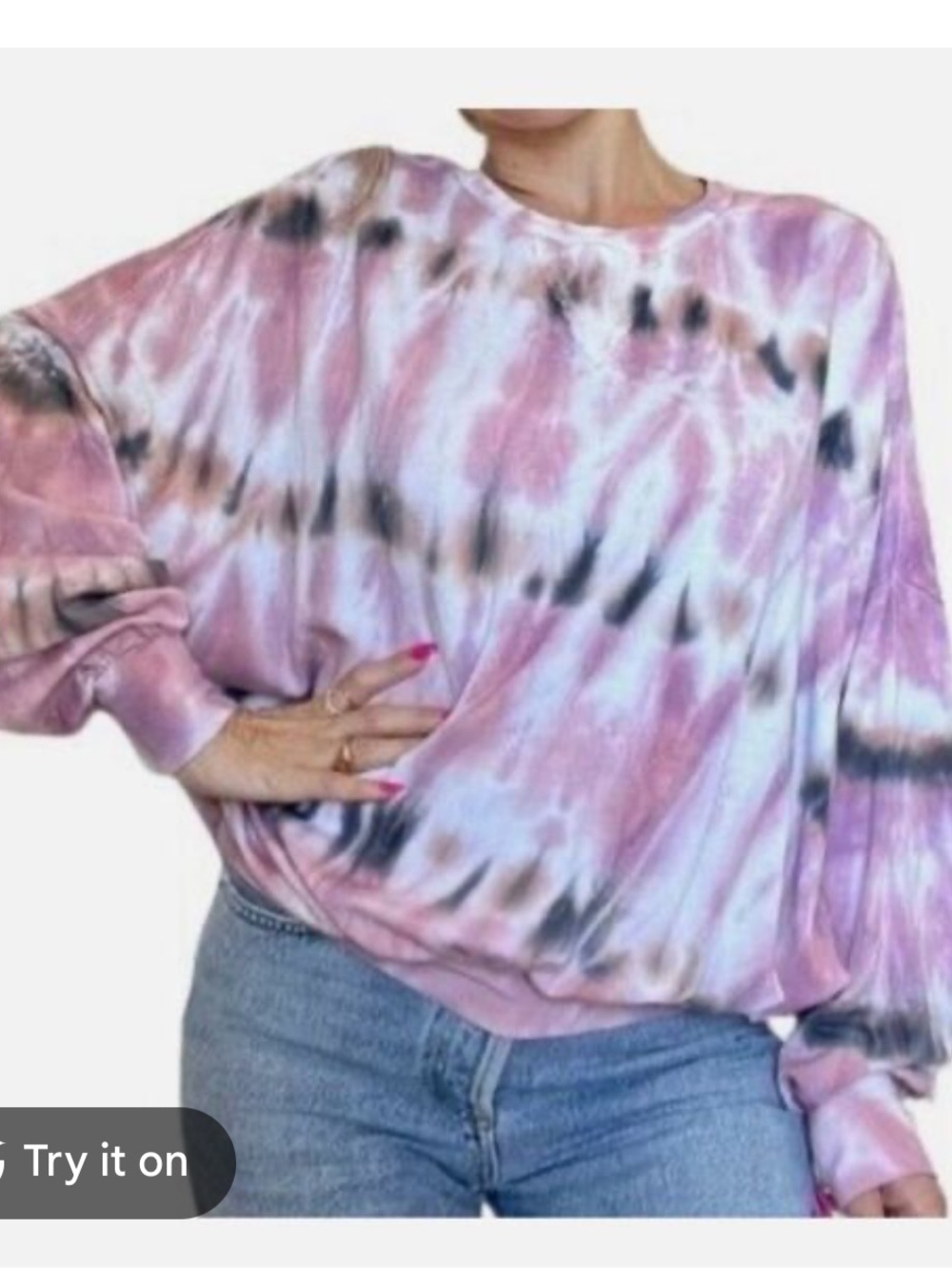 Young Fabulous & Broke womans Tie-Dye Long Sleeve Pullover sweatshirt size S